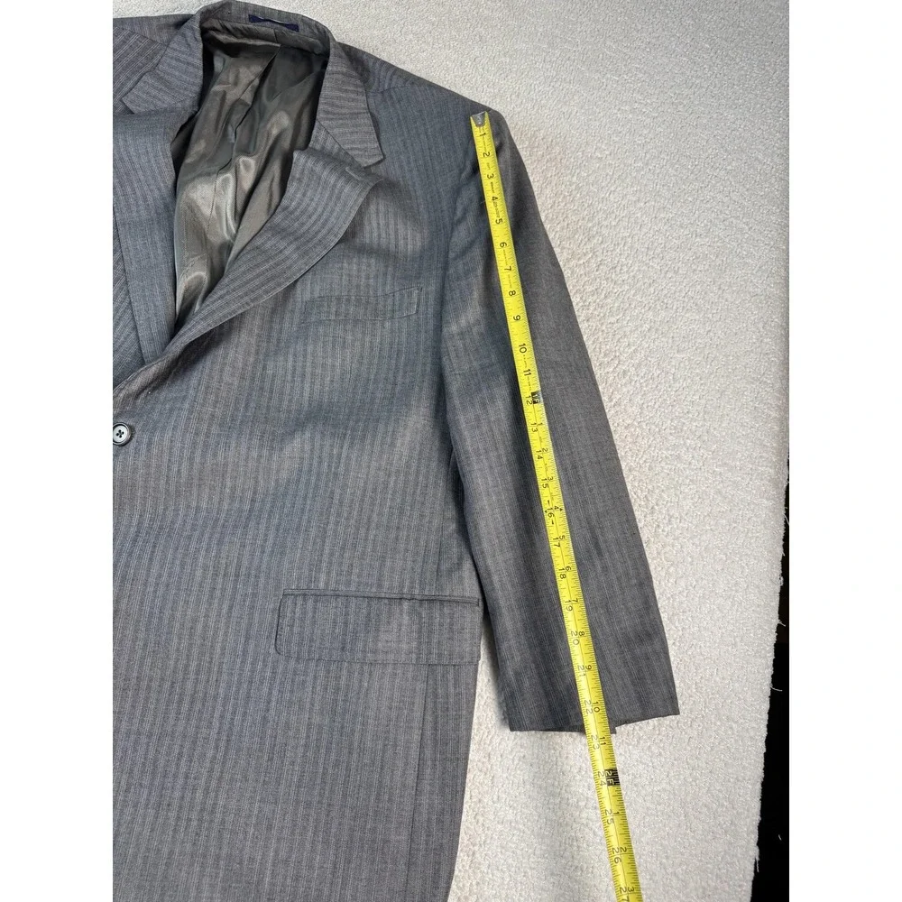 Daniel Cremieux Blazer Mens‎ 54R Gray Pinstripe Loro Piana Super 120s Sport Coat